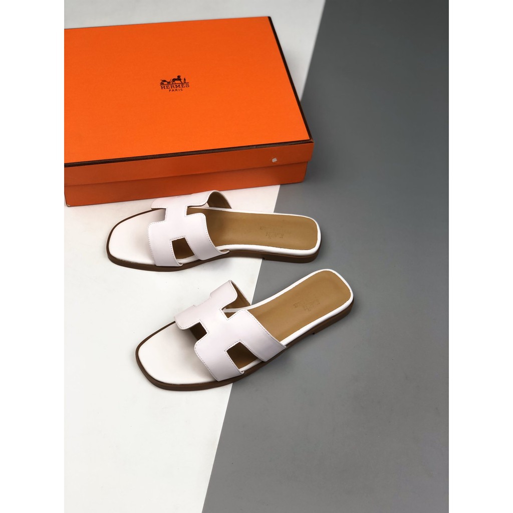 hermes slides white