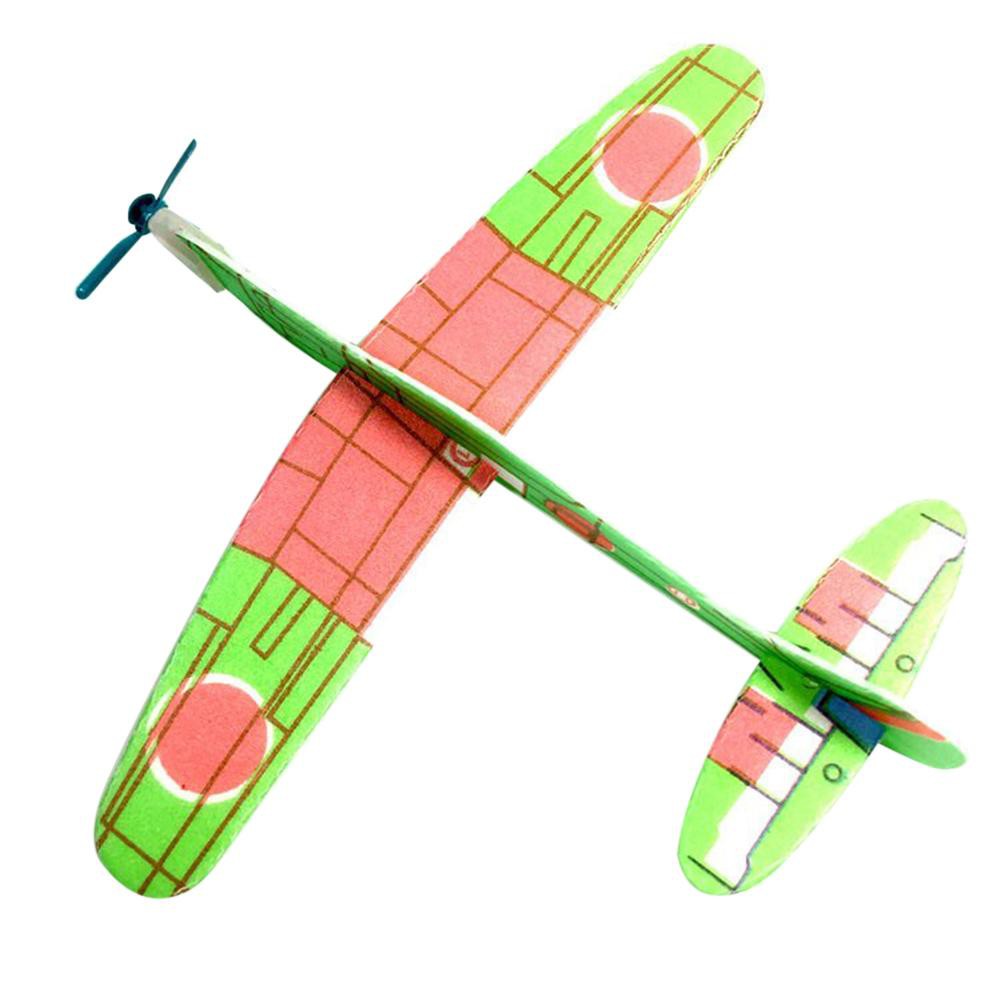 HULKY Foam Throwing Glider Airplane Inertia Aircraft Toy，Hand Launch Model Hand Throwing Gliding Plane DIY Aircraft Preschool Age Child Toddlers Boys Girls Kids 