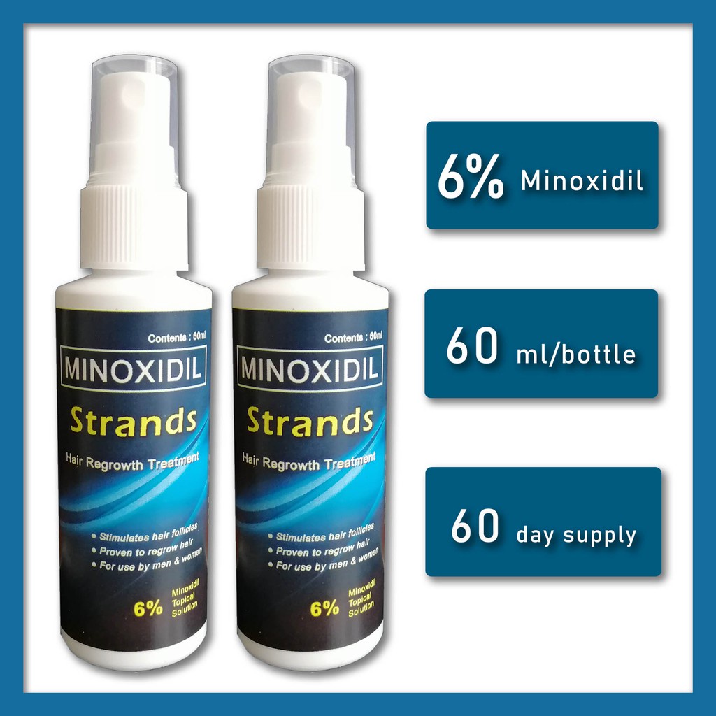 pet societyMinoxidil Strands (2 bottles) 6% Minoxidil Topical Solution  (60ml per bottle) Hair Growe | Shopee Philippines