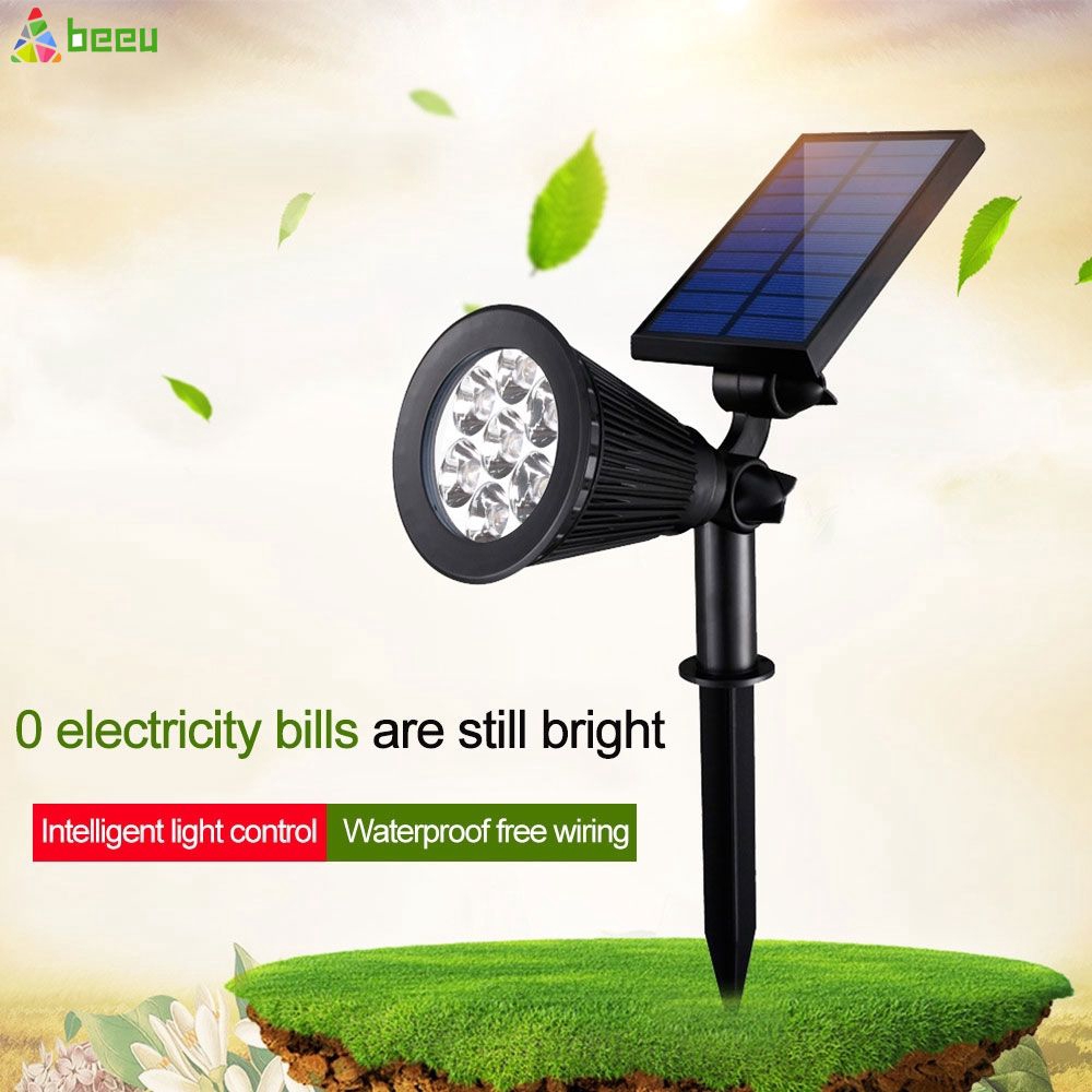 【COD】 Solar lawn lamp 4 lamp beads outdoor waterproof landscape ground ...