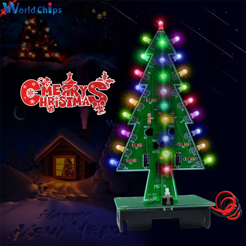 Download 3d Christmas Tree Diy Kits 7 Colors Light Flash Led Circuit Christmas Trees Led Christmas Decoration Christmas Gift Diy Kits Shopee Philippines PSD Mockup Templates