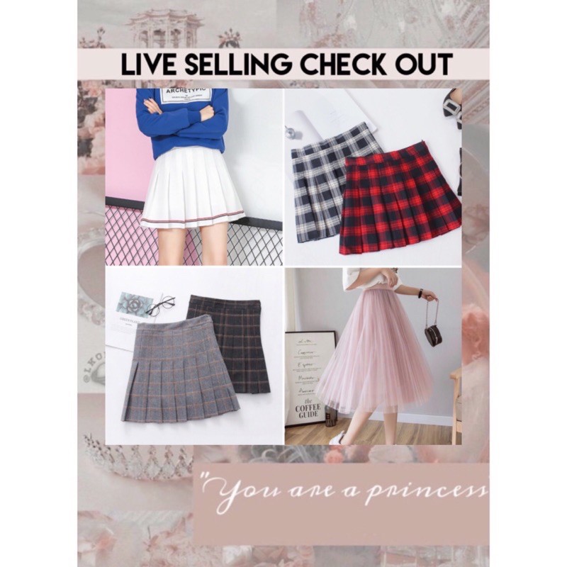 korean skirts live selling check out Shopee Philippines
