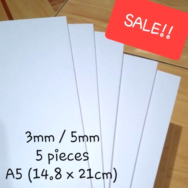 SINTRA BOARD 5pcs. 3mm/5mm, A5 (148mm×210mm) | Shopee Philippines