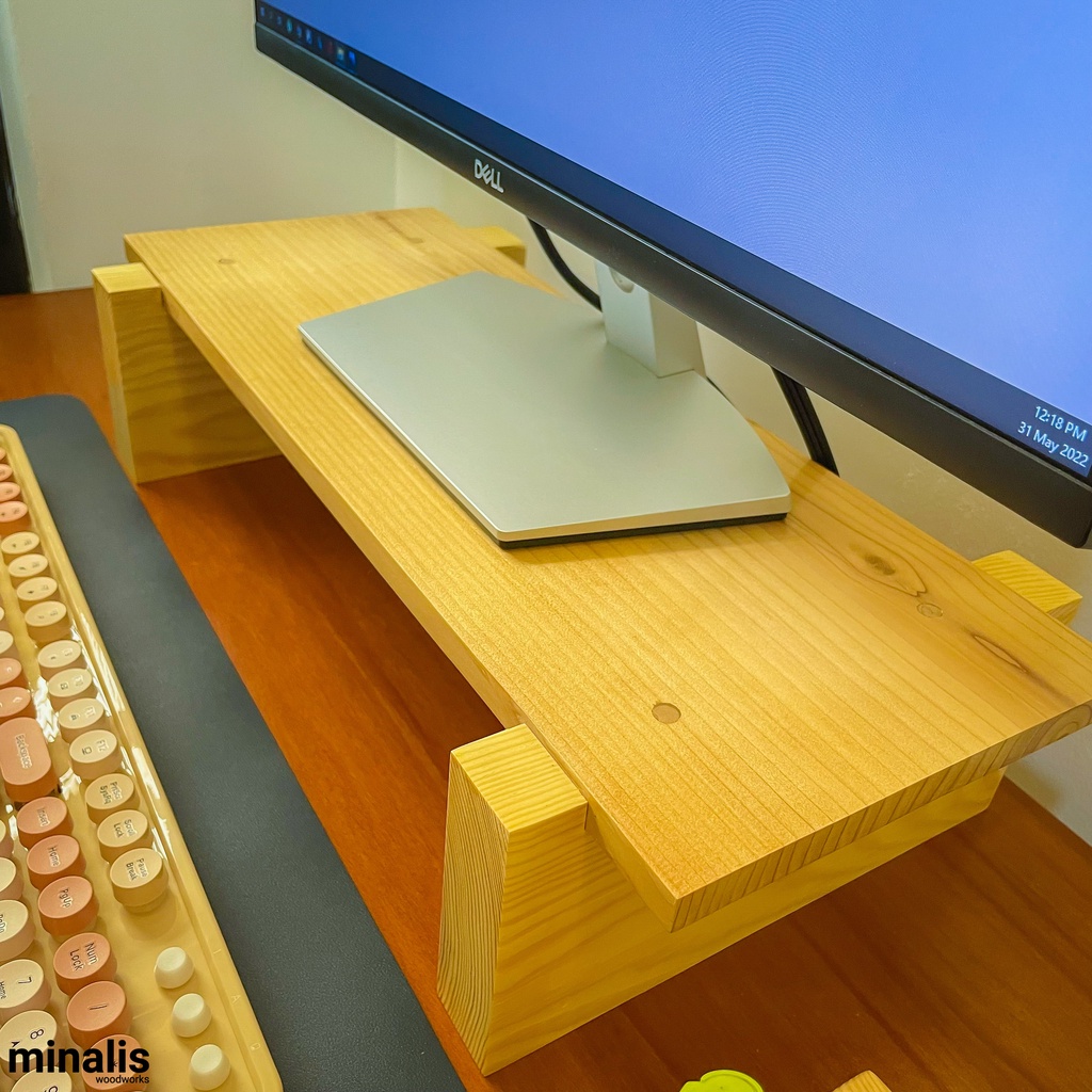 Monitor Riser by Minalis Woodworks Minalis Originals Japanese