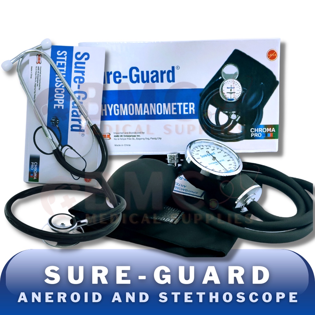 Sureguard BP Blood Pressure Sphygmomanometer and Stethoscope Manual