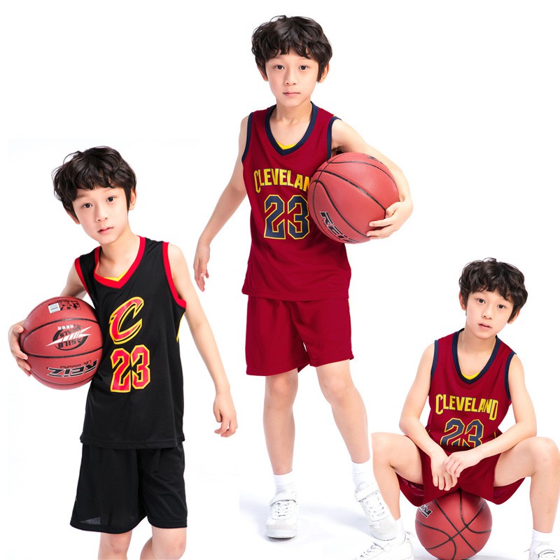 NBA Cleveland Cavaliers Jersey #23 JAMES Jersey Kids Tops+Shorts 