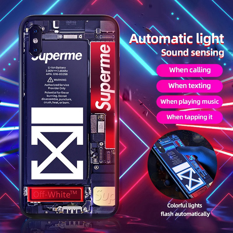 Led Light Supreme Iphone 12 Pro Max 12 Mini Voice Controlled Led Lighting Phone Case For Iphone 11 Pro Max X Xs Max Xr 7 8 Plus Shopee Philippines