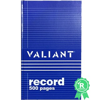 Valiant Record Book Log Book 500 pages Hard Bound Blue Cover