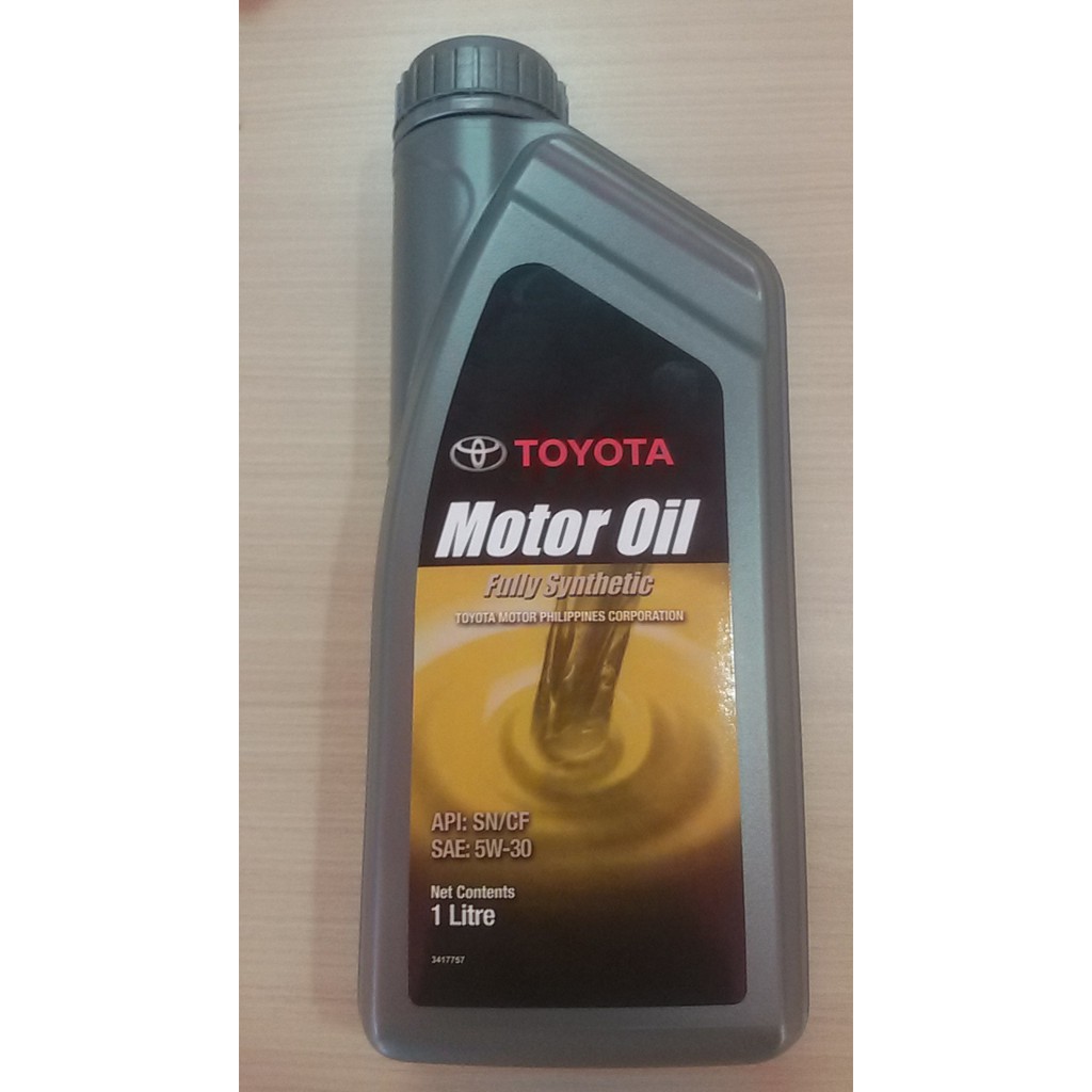 GENUINE Toyota Motor Oil Fully Synthetic SAE 5W30 API SN CF 1L