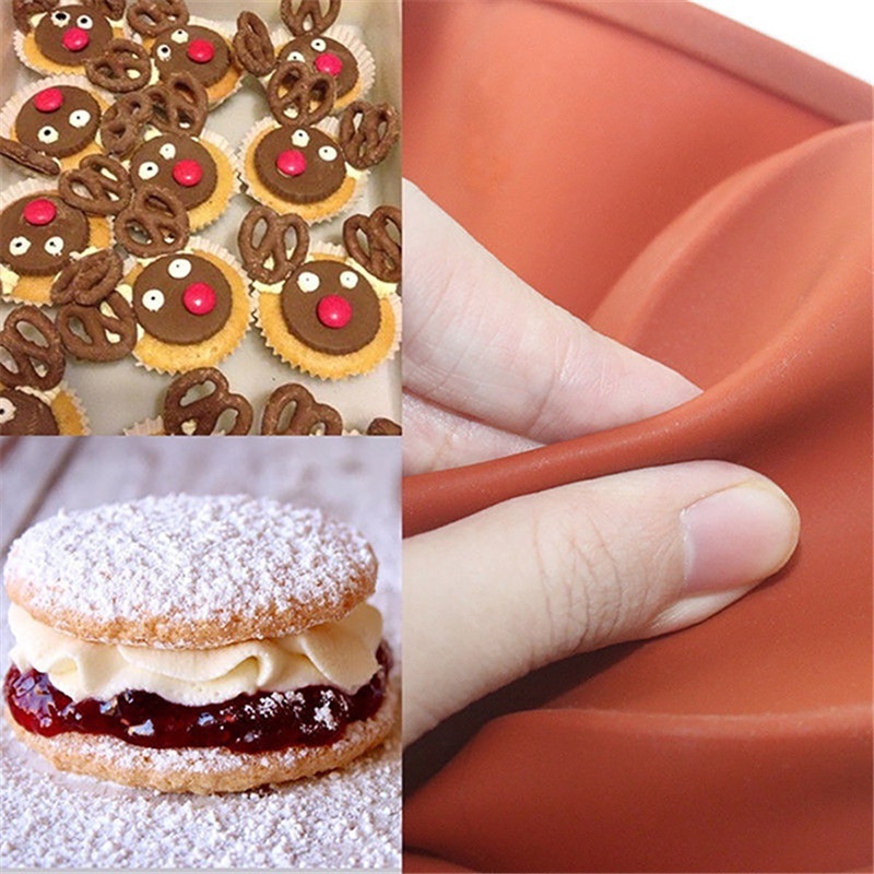 3-Cavity Silicone Disc Cake Pie Custard Mold