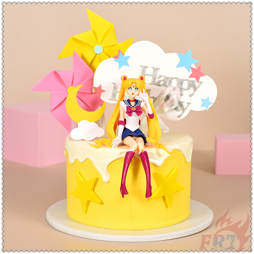 Cake Decoration 1pc Sailor Moon Anime Action Figures Toy Desktop Car Cake Decoration Gifts Fans Collection Shopee Philippines