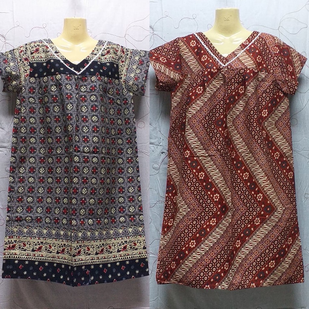 MEDIUM Jakarta Cotton Batik  Daster  Dress with Sleeves 