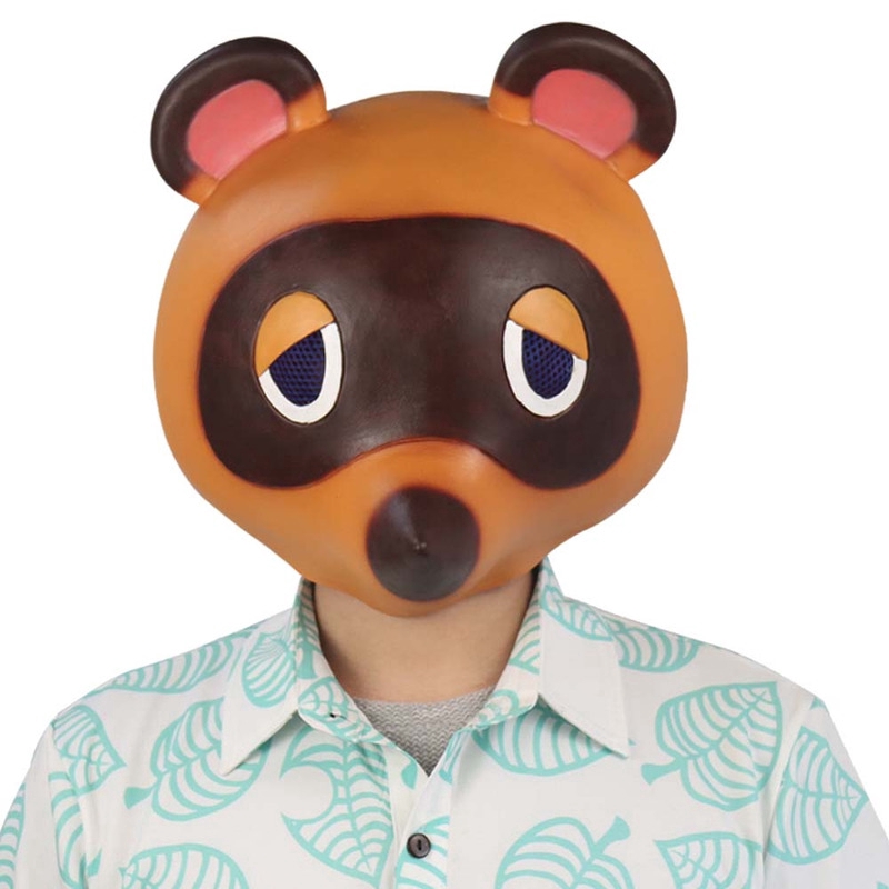 Animal Crossing Tom Nook Mask Cosplay Cute Leopard Cat Latex Masks
