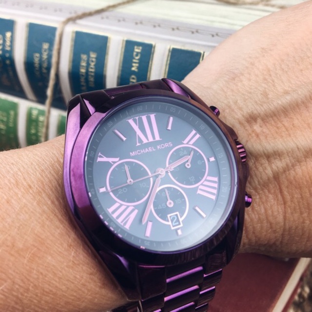 MK Michael Kors WOMENS MENS BRADSHAW Plum Violet watch | Shopee Philippines