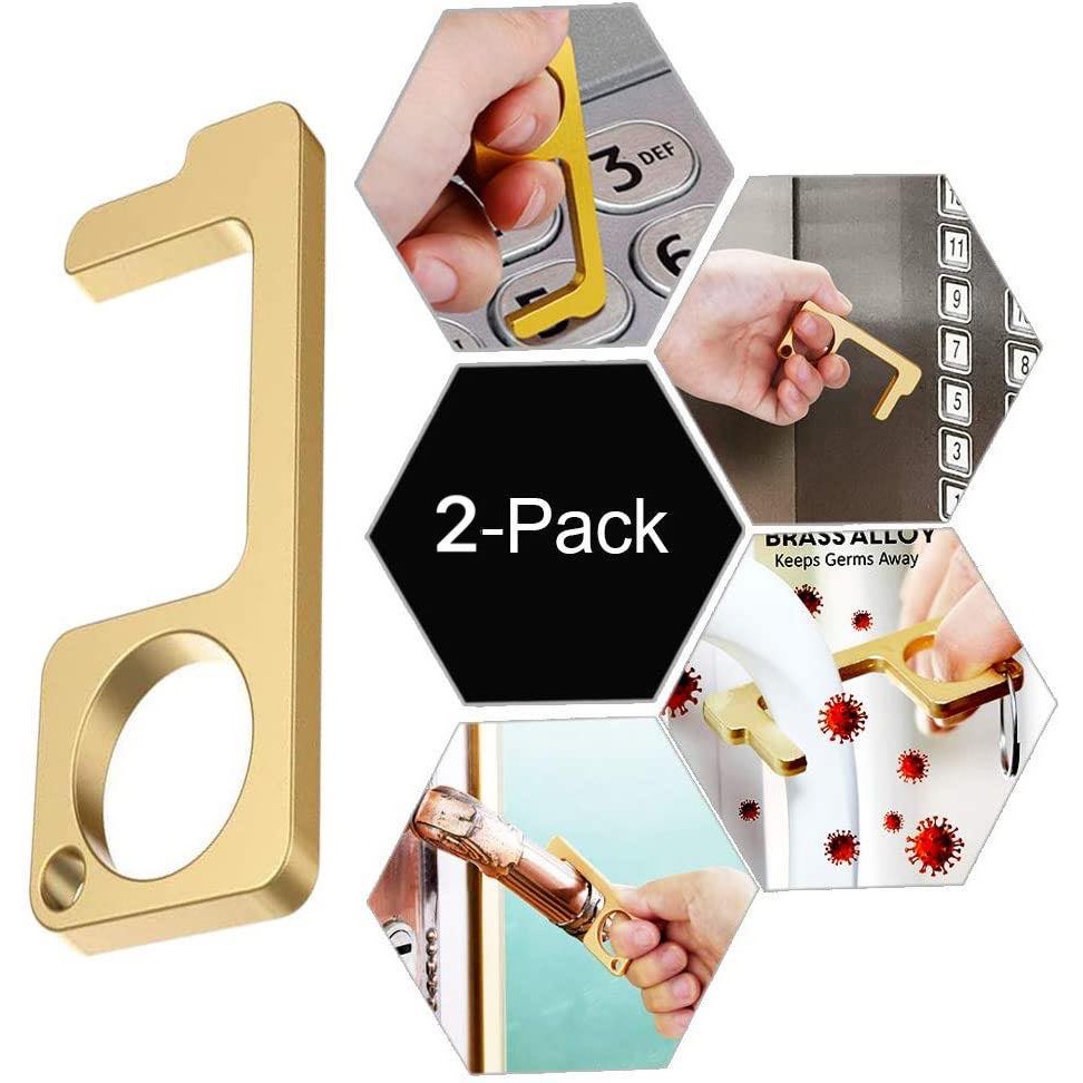 Brass Door Opener Door Handle The Contactless Button Tool No Touch Portable Press Elevator Tool Shopee Philippines