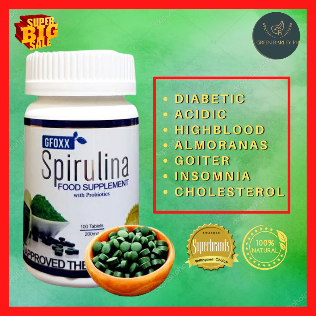 GFOXX SPIRULINA and Probiotics Food Supplement FDA and HALAL Certified