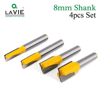 8mm Shank 2x CNC Bottom Cleaning Clean Wood Milling Router Cutter Drill Bit