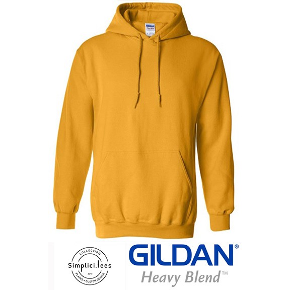 yellow gildan hoodie