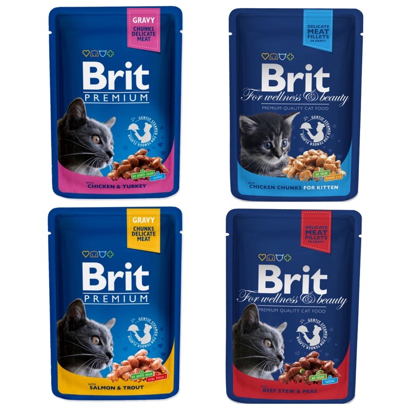 Brit Premium Cat Wet Food Pouch 100g Shopee Philippines