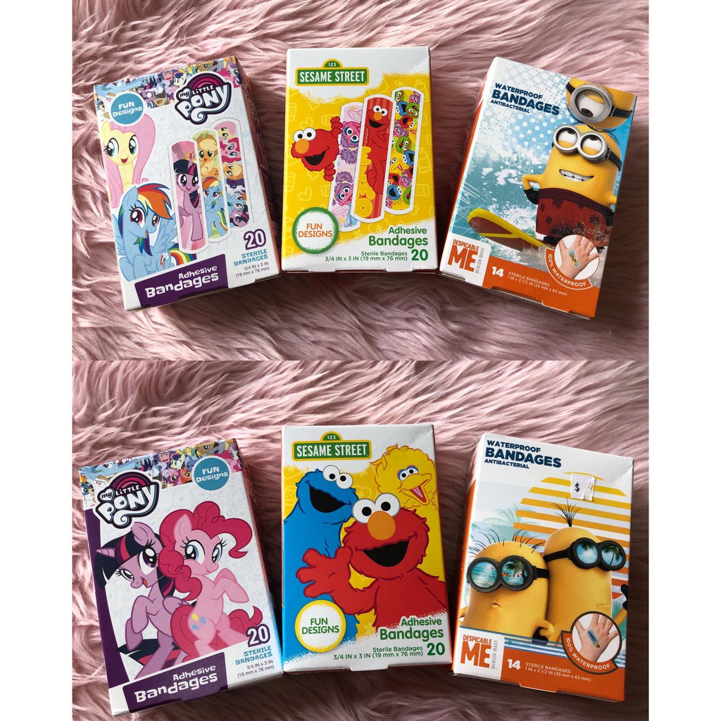 Sesame Street/My Little Pony/Despicable Me / Shopkins /Hot Wheels Adhesive  Bandages | Shopee Philippines