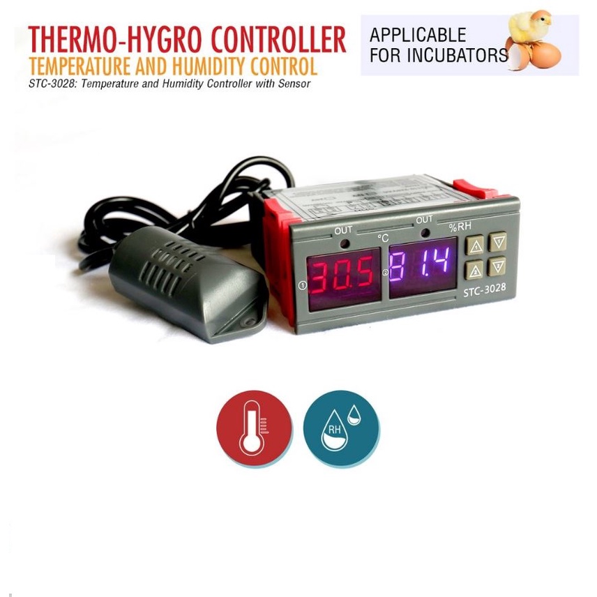 TEMPERATURE AND RH CONTROLLER STC 3028 220VAC | Shopee Philippines