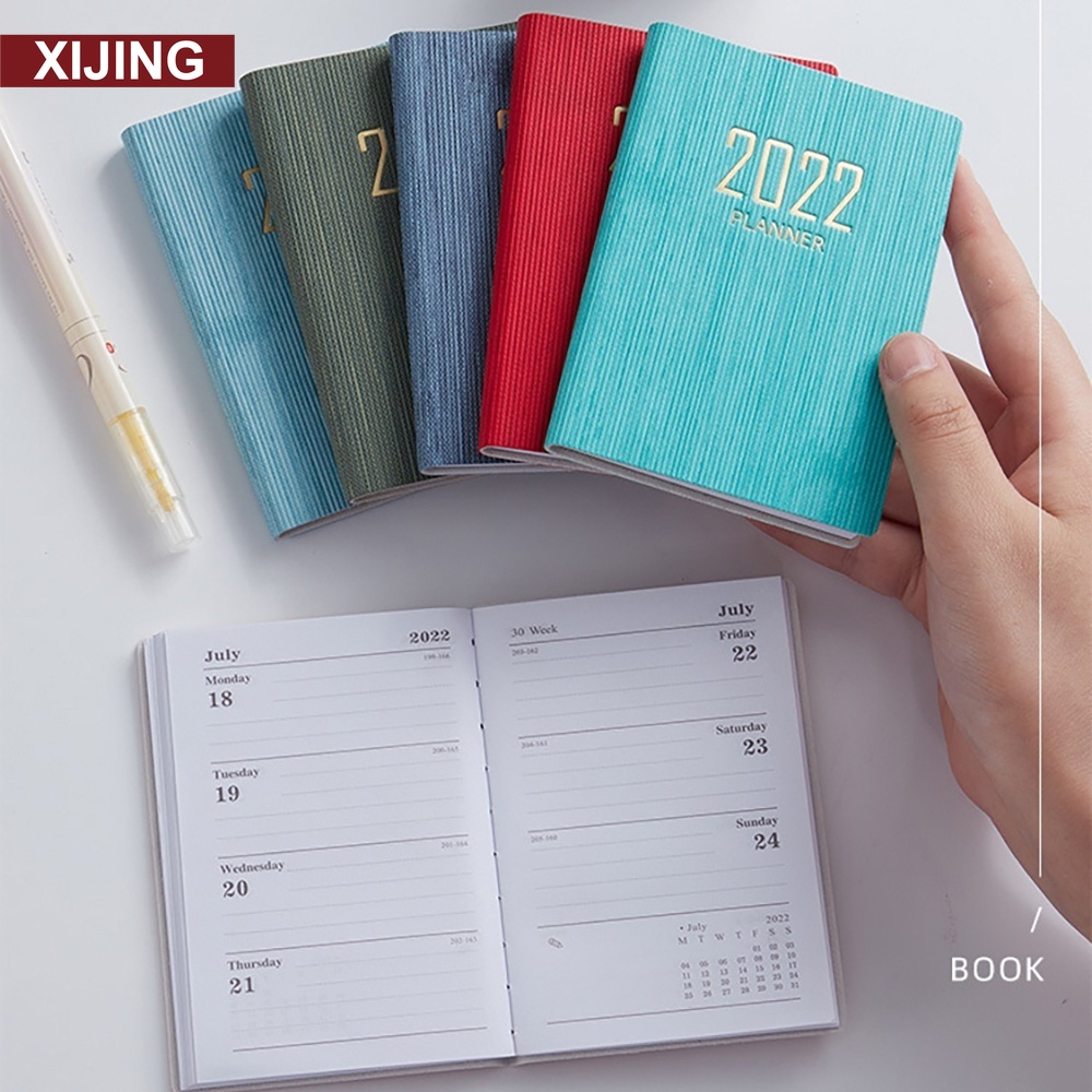 2022 A7 Mini Notebook 365 Days Portable Pocket Notepad Daily Weekly