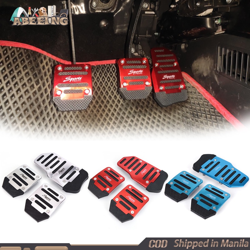 3pcs Universal Manual Car Pedal Pad Nonslip Accelerator Brake Clutch