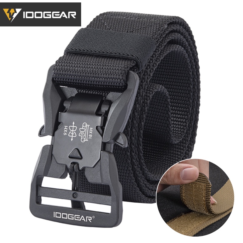 IDOGEAR Tactical 1.5" Belt EDC Quick Release Buckle Belt Nylon