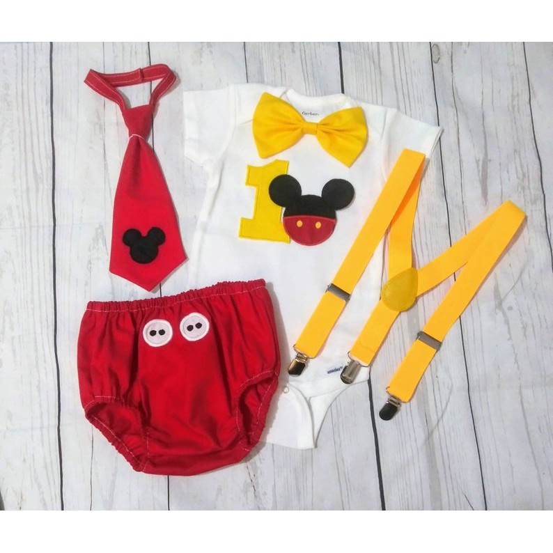 mickey mouse smash cake outfit