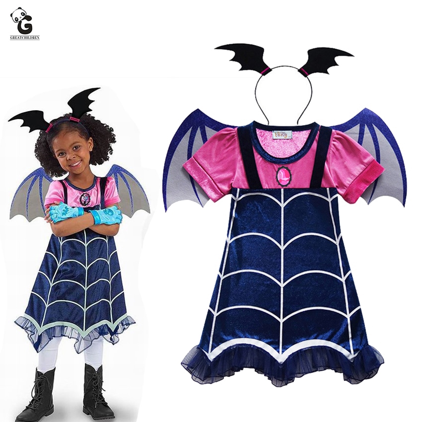 hot new vampirina costumes kids girls dresses anime costume halloween  cosplay carnival party for children vampire fancy dress girl