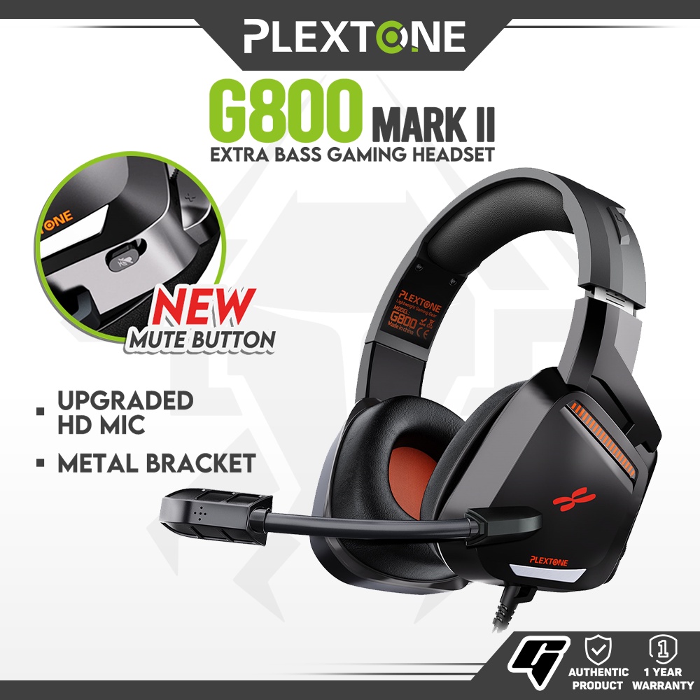 Plextone G800 Mark II Extra Bass Gaming Headset 269g Lightweight Mute