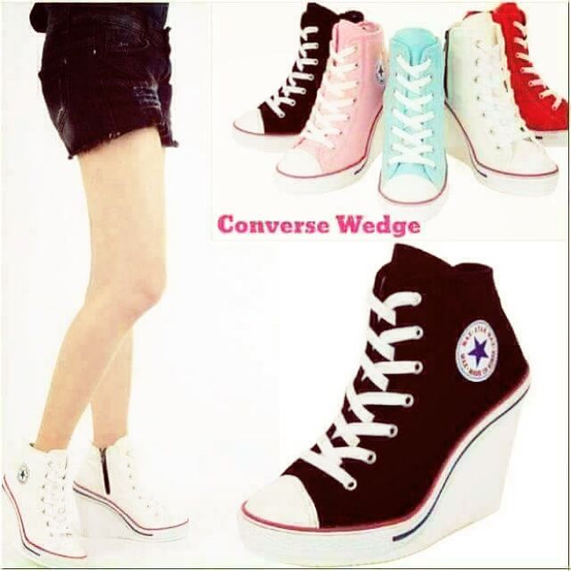 converse high heels boots