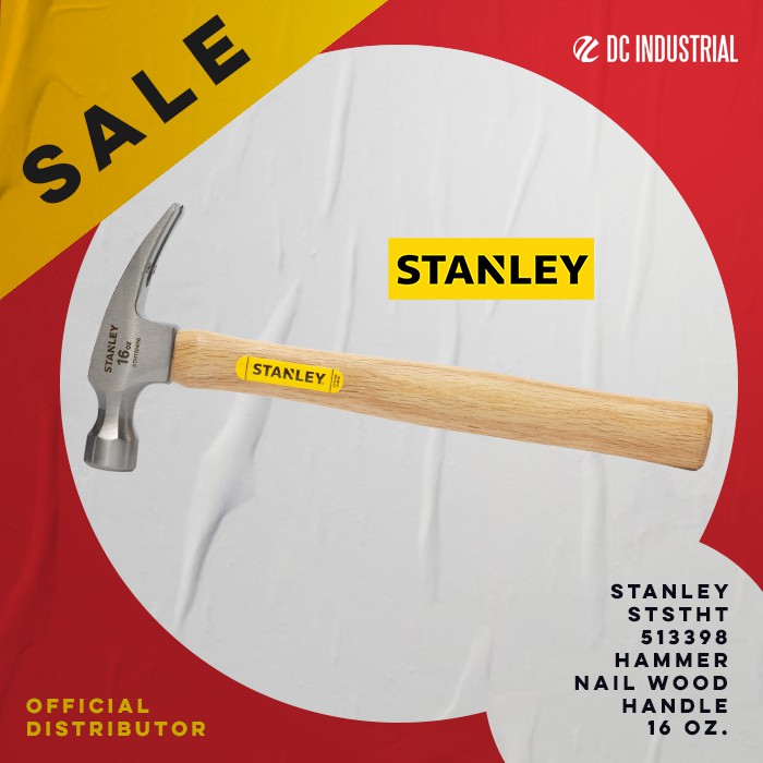 Vulcan 16oz Curved Claw Hammer, Wood - Hand Tools