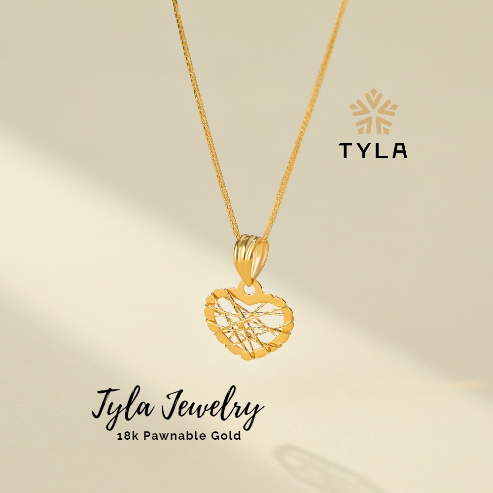 Tyla 18K Gold Necklace Pendant Mesh Pendant For Women Jewelry Real   F05fe697b244206d078eed860e70de66