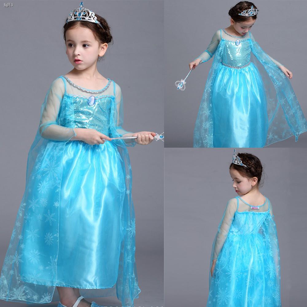 ♞Frozen Dress Elsa Costume Princess for Baby Girls 310
