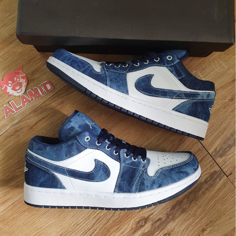 air jordan 1 low washed denim price