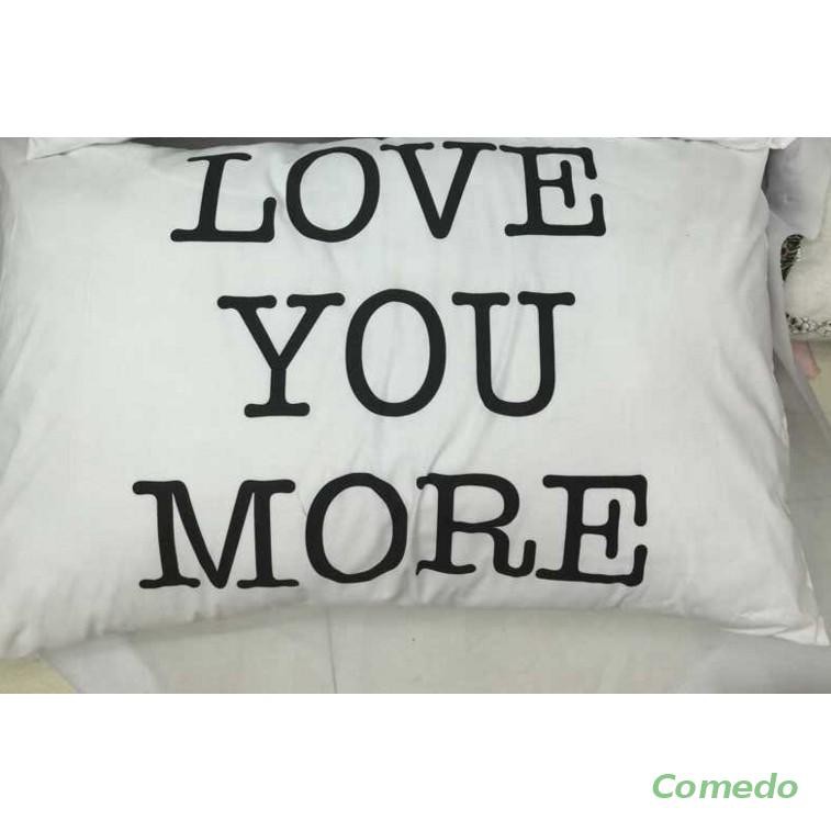 Comedo I Love You Love You More Pillow Case Cushion Covers