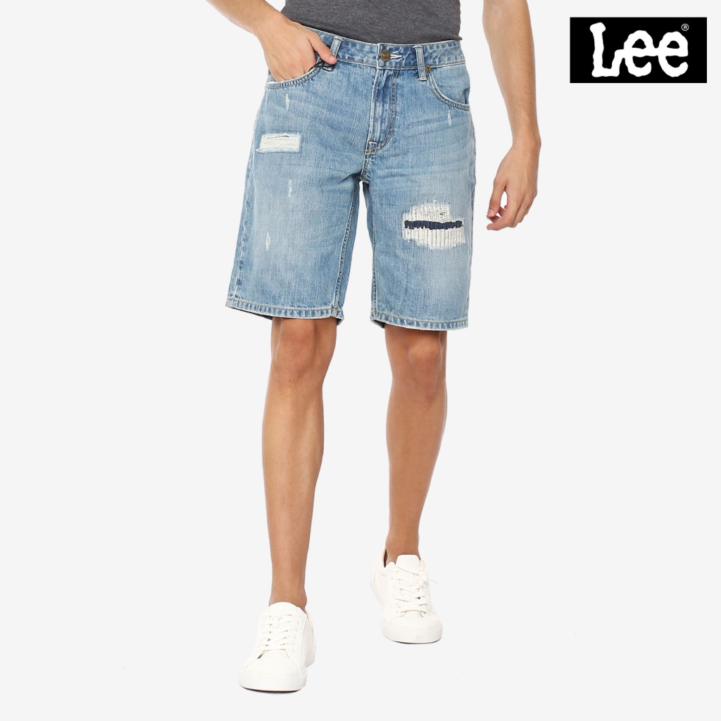 Lee Mens Denim Shorts (Distressed) | Shopee Philippines