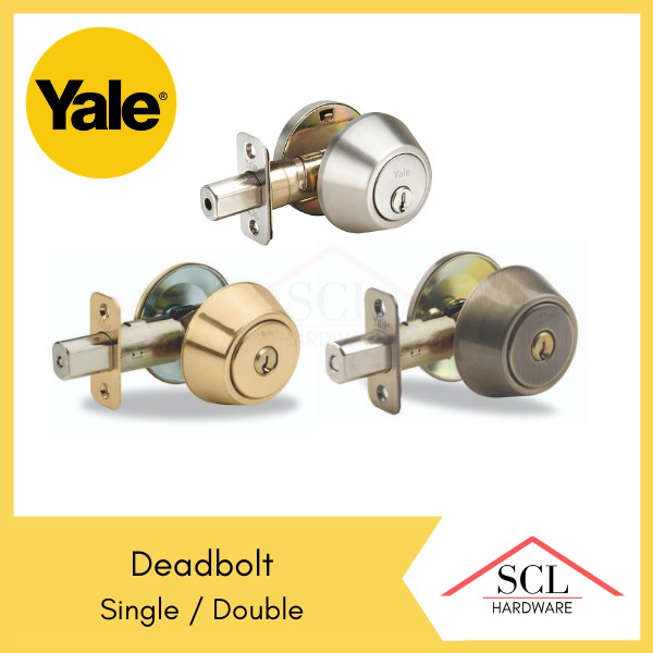 ORIGINAL YALE Deadbolt Single/Double Cylinder (Silver Finish, Brass