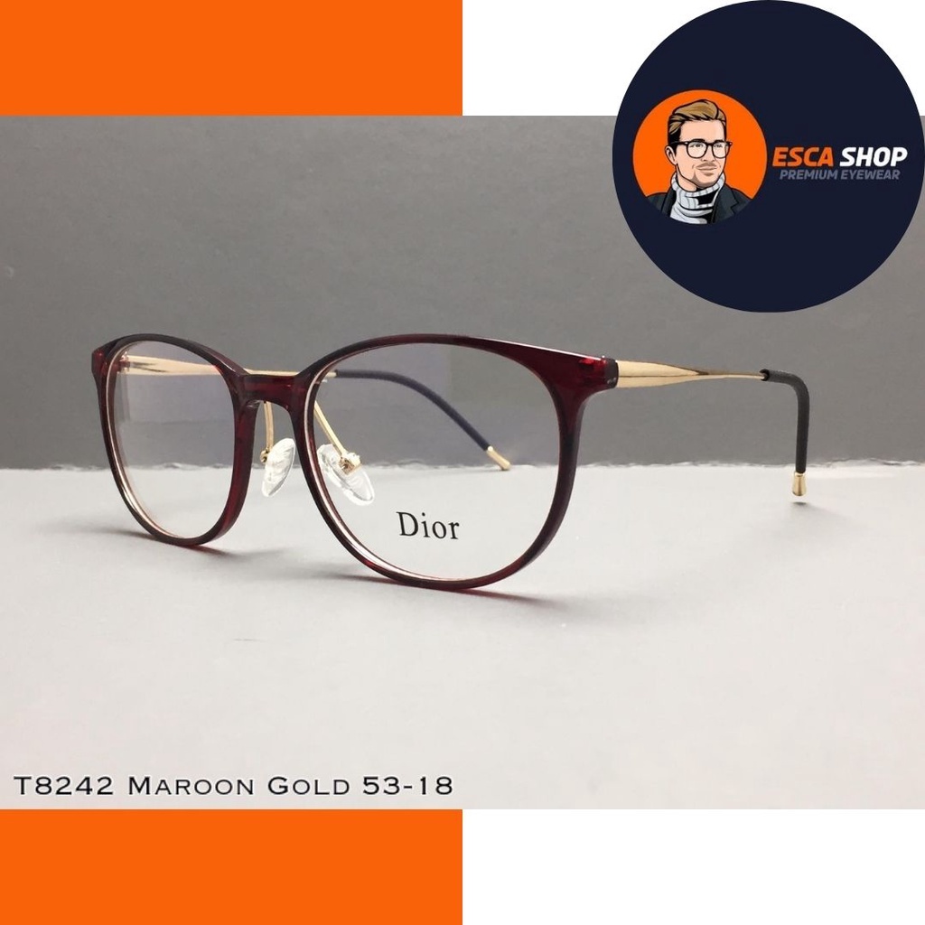 DT8242 Maroon Gold 5318 Eyeglasses Eye wear Eye frame Prescription