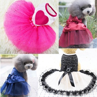 Pet Clothes Dog Dress for Shih Tzu Small Dog Wedding Dress Skirt Puppy Clothing Princess Dog Dresses