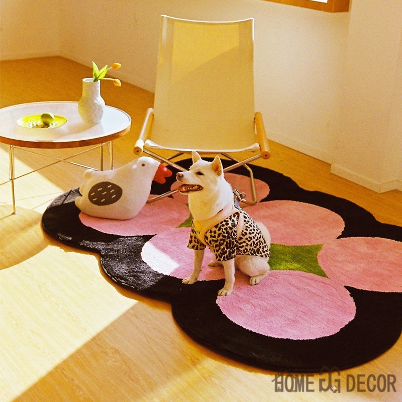 Original Pink Girl's Bedroom Entrance Mat Living Room Geometric Non