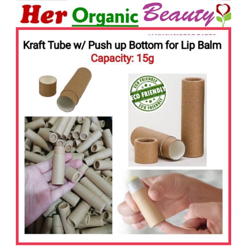 Kraft Tube w/ Push up Bottom for Lip Balm (15g). | Shopee Philippines