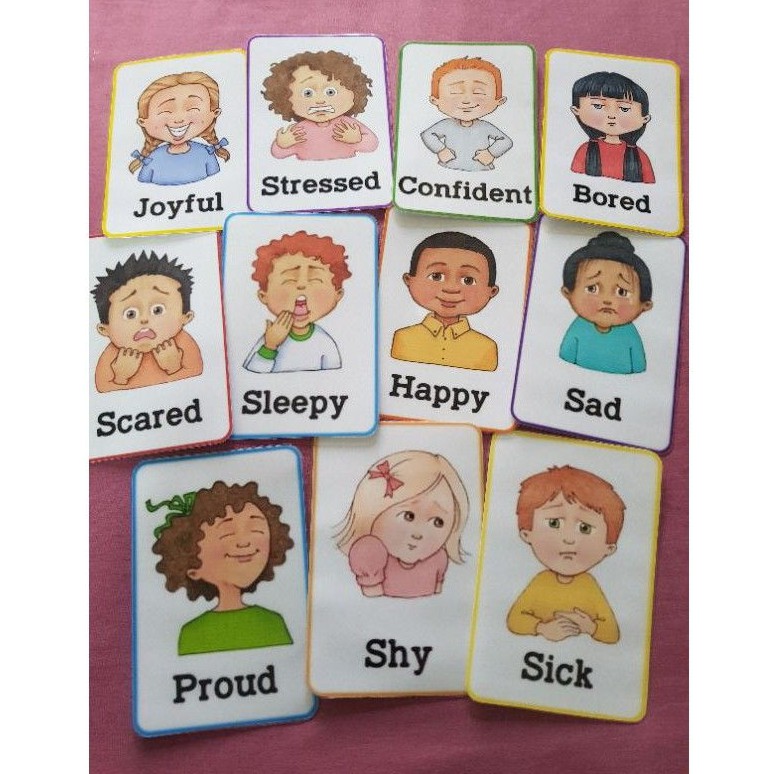 ESL PROPS - EMOTION (11- FLASHCARDS) | Shopee Philippines