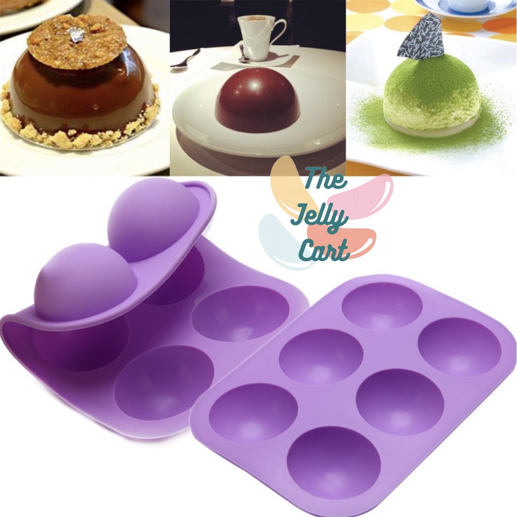 Half Sphere Silicone Molder 6 holes Circle Fondant Baking Cake