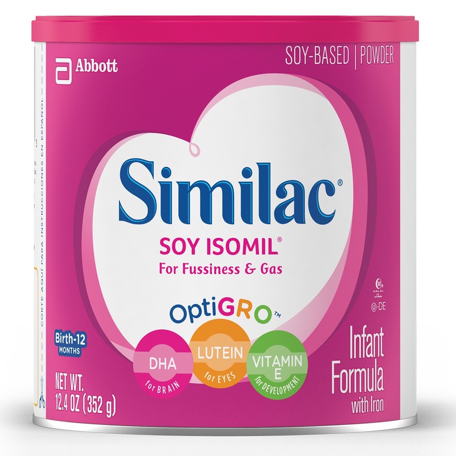 Similac Soy Isomil Baby Formula For Fussiness and Gas, SoyBased Powder