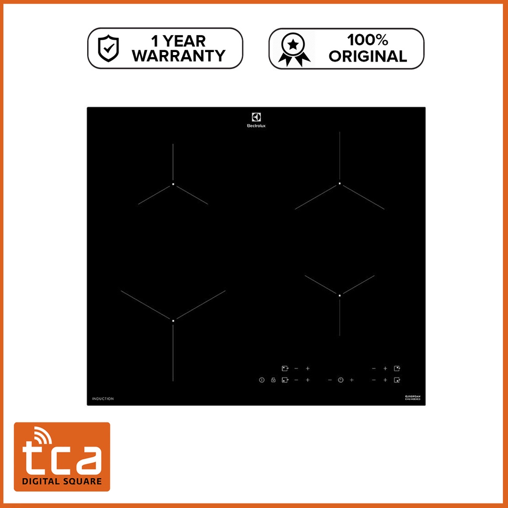 Electrolux EHI6450BA 60cm Black Ceramic Glass Builtin Induction Hob