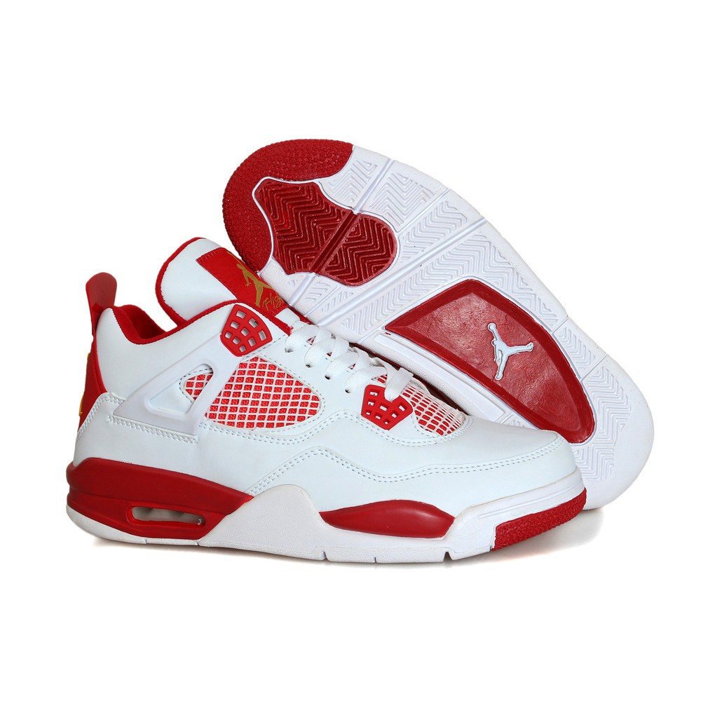 white red jordan 4s