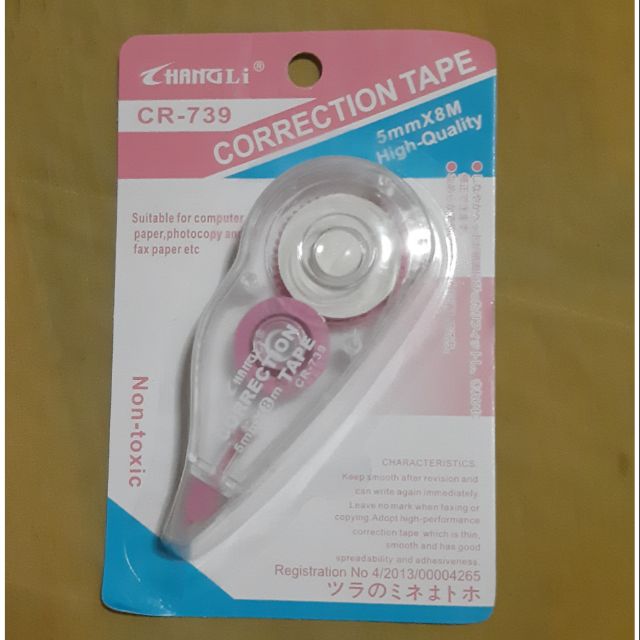 pink correction tape