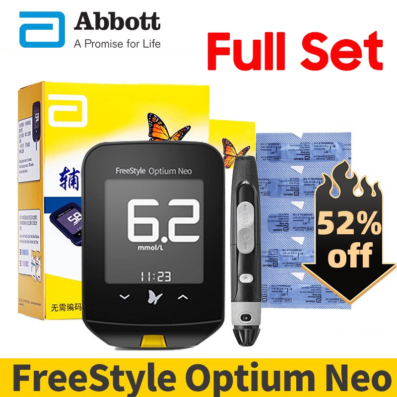 Abbott Freestyle Optium Neo Glucose + Ketone Meter + 10 strips + 10